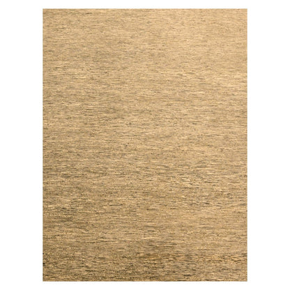 8'10"X11'10" Brown Plain Design Undyed Natural Wool Hand Knotted Rug