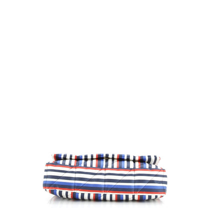 Saint Laurent Jamie Flap Bag Quilted Printed Silk Medium