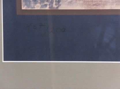 Ernst Fuchs Original Signed Silk Screen Print Salamander'S Shadow Austria Framed