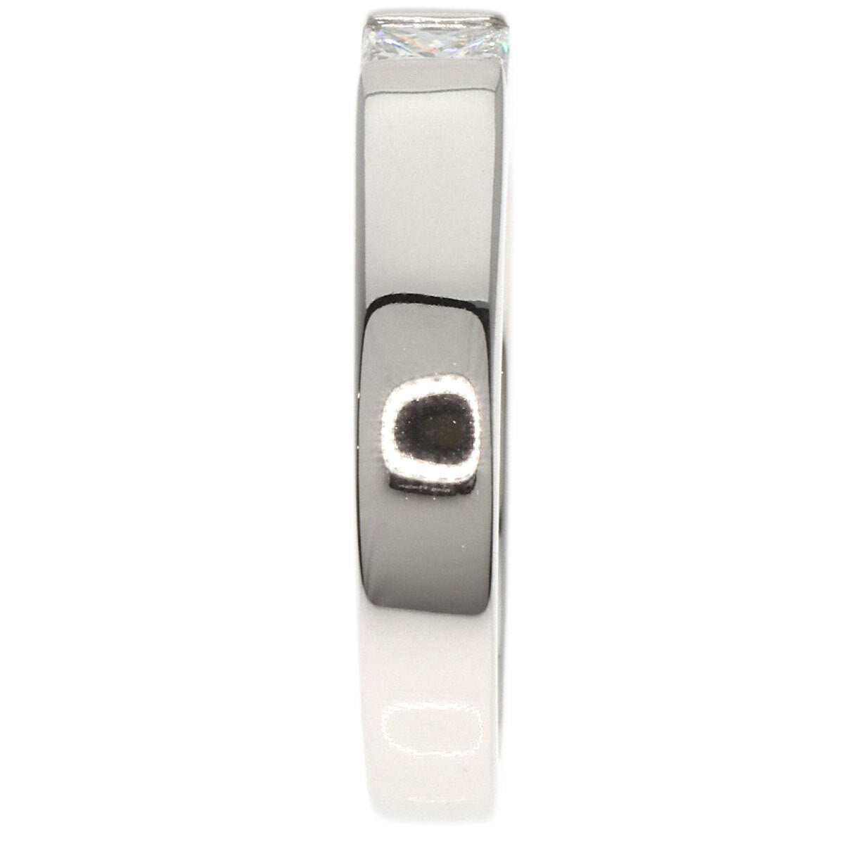 CARTIER   Ring Tank Diamond #44 K18 White Gold