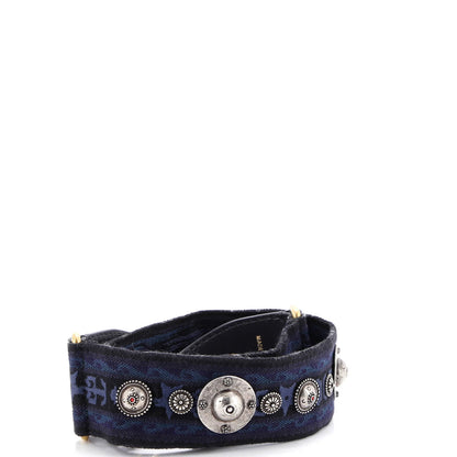 Christian Dior Shoulder Strap Embellished Canvas