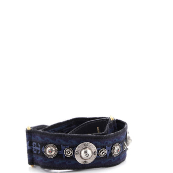 Christian Dior Shoulder Strap Embellished Canvas