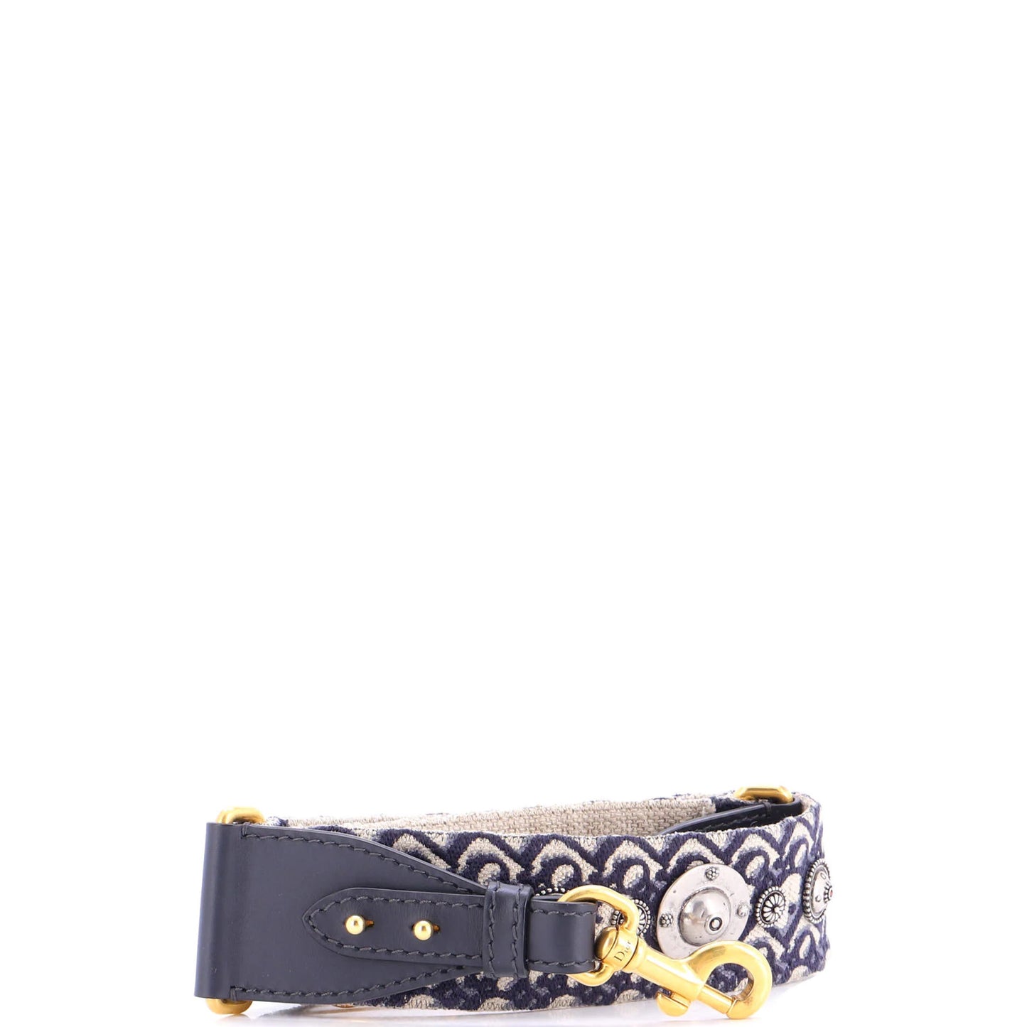 Christian Dior Shoulder Strap Embellished Oblique Canvas
