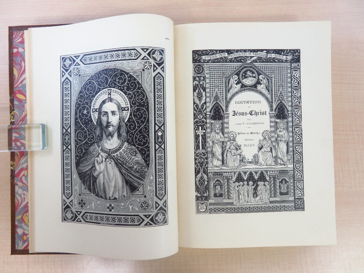 Thomas  Kempis Imitation De Jsus-Christ 1886 1St Edition Dijon Leather Binding