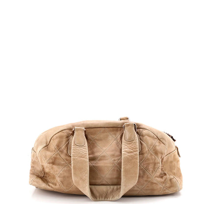 Lambskin Chanel Cloudy Bundle Bowler Bag Quilted