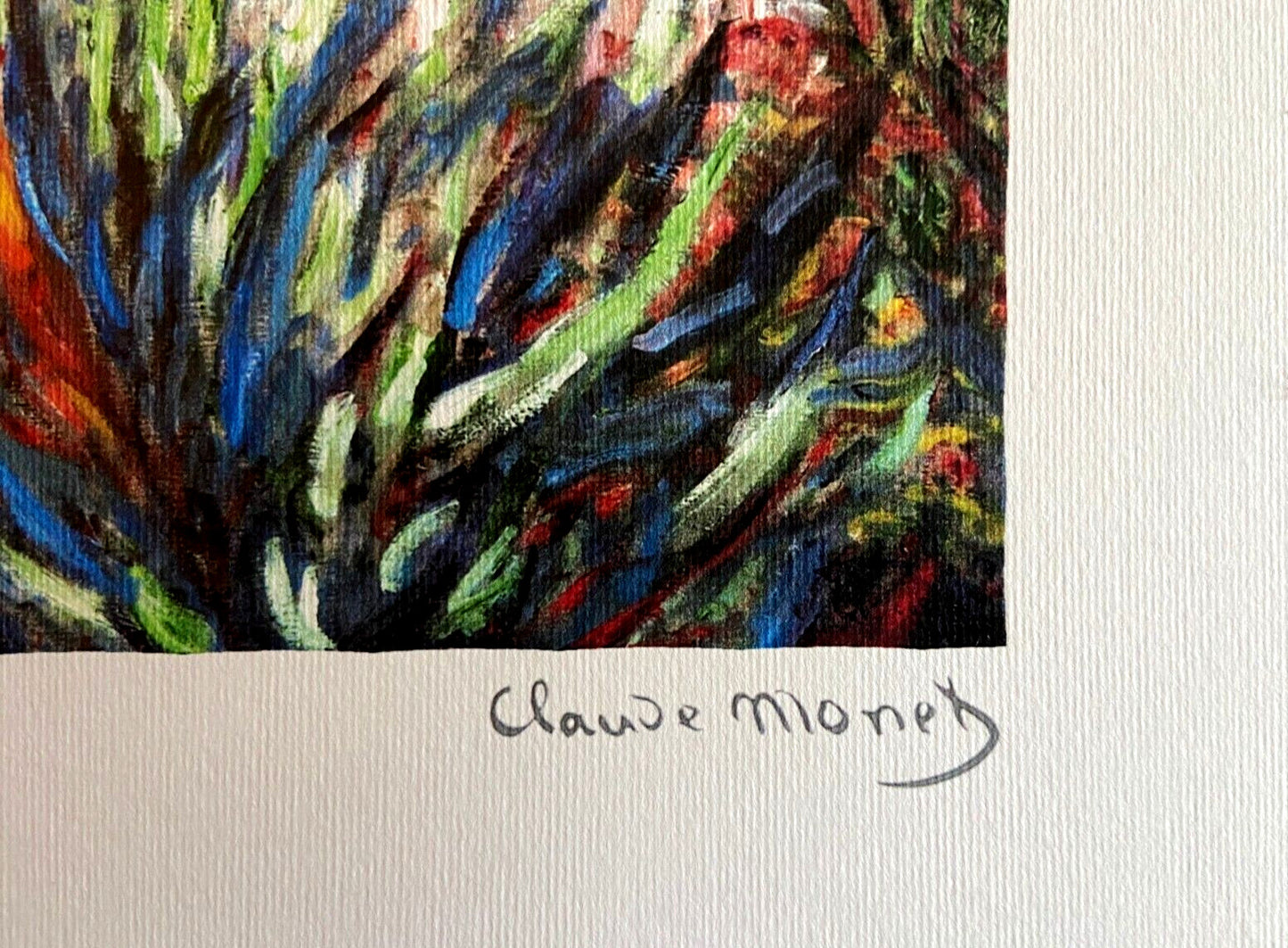 Claude Monet Lithograph Signed Coa