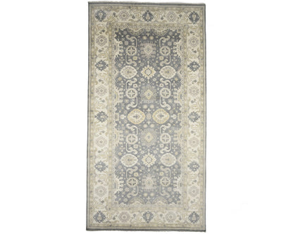 Handmade Oushak Chobi Oriental Rug Muted Floral Design Oversized 9X18 Carpet