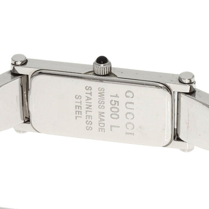 Gucci Square Face Bangle Watches 1500L Stainless Steel/Stainless Steel Ladies