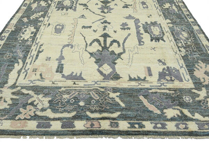 8X10 Ft Oushak Peshawar Oriental Rug Floral