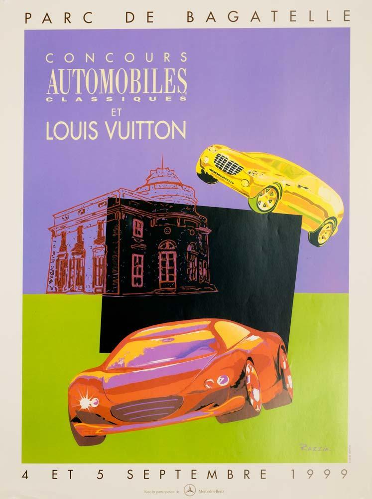 Parc De Bagatelle Automobile 1992 Razzia Vintage Hand Signed Original Large Vers