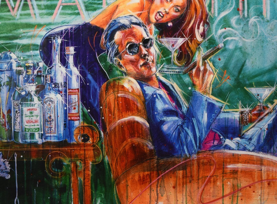 Michael Bryan - Another Martini Original Serigraph Framed Numbered