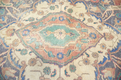 Muted floral classic oriental wool rug for dining room 9x12 ft carpet