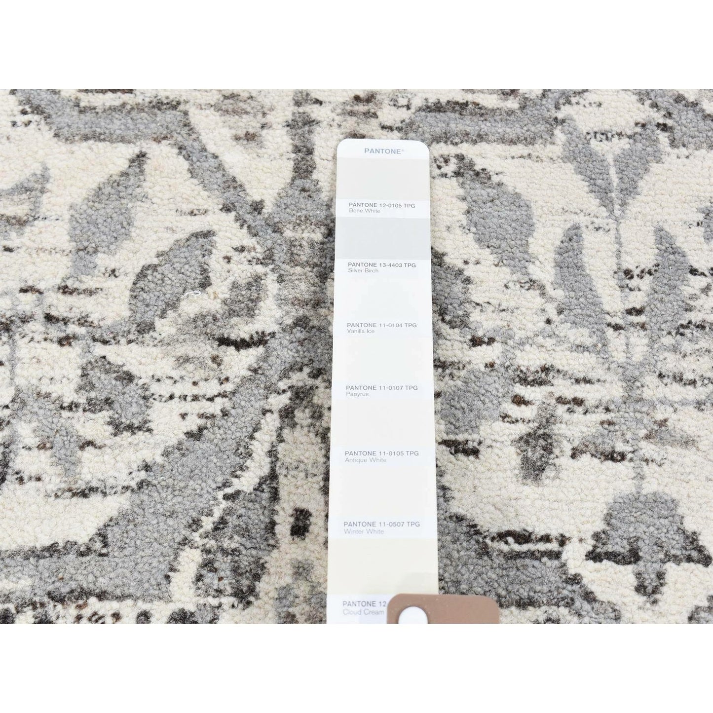 2'7"X14'1" Ivory Oushak Hand Knotted Natural Wool Runner Rug