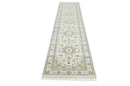 Indo-Nain Oriental Runner Rug Medallion Floral