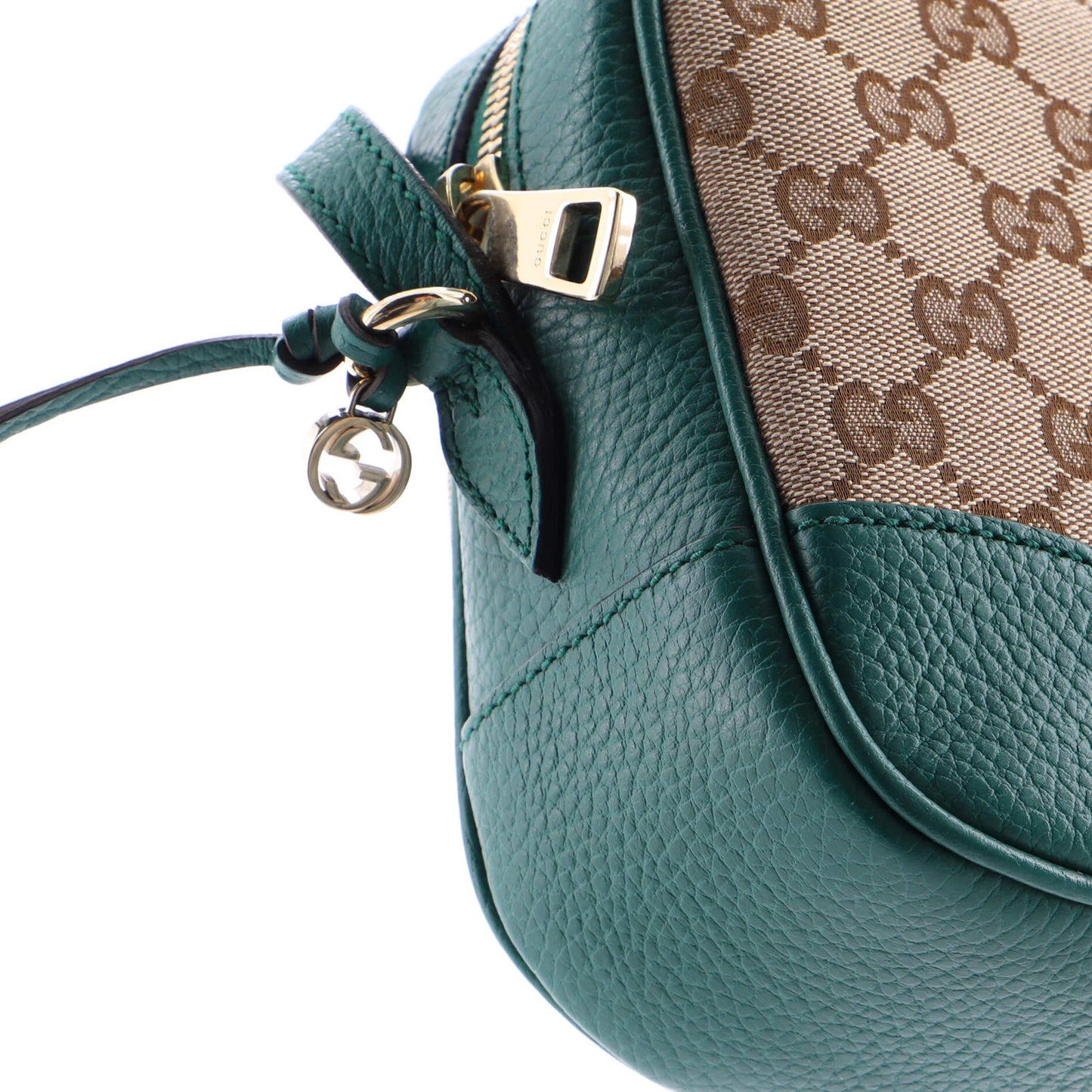 Gucci Bree Disco Crossbody Bag Gg Canvas With Leather Mini