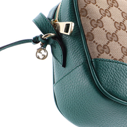 Gucci Bree Disco Crossbody Bag Gg Canvas With Leather Mini