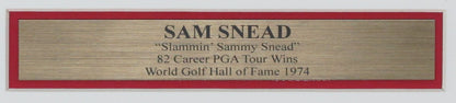 Sam Snead World Golf Hof Signed 3X5 Index Card Photo Collage Framed Psa/Dna 0896