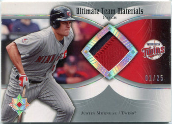 Justin Morneau 2007 Upper Deck Ultimate Collection 2 Color Patch Card #Utm-Mo 1/