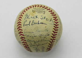 1945 Nl Champion Cubs Team Signed By 22 Ol Baseball Grimm Hack Pafko 184932