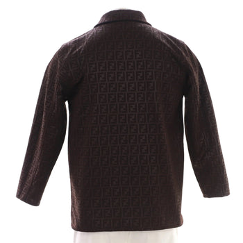 Fendi Men'S Vintage Reversible Zip Up Jacket Zucca Cotton