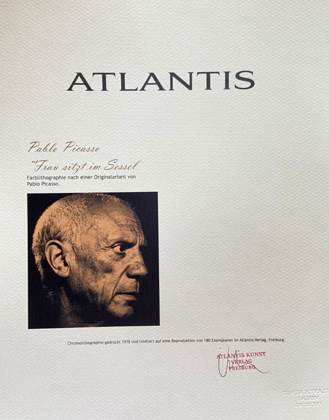 Pablo Picasso Lithograph Coa Signed By Hand/Numbered Rare