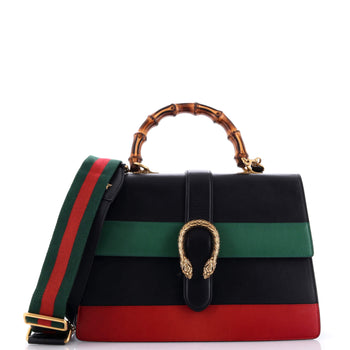 Gucci Dionysus Bamboo Top Handle Bag Colorblock Leather Large