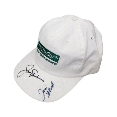 Jack Nicklaus / Jim Flick Dual-Signed White Golf Hat Jsa 190264
