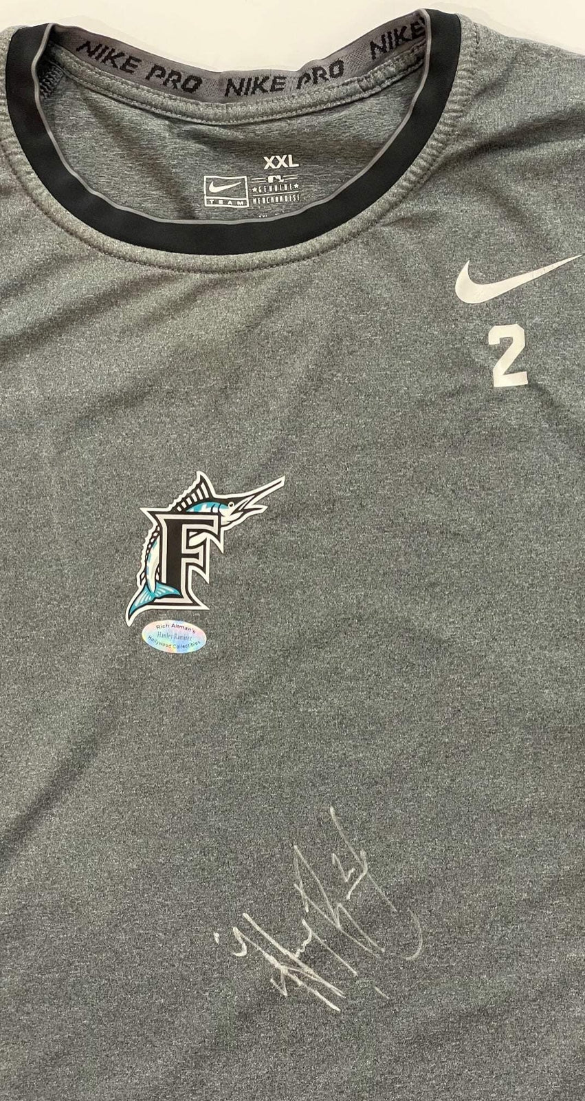 Hanley Ramirez Autographed Marlins Dri Fit Shirt