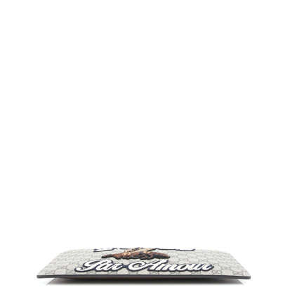 Gucci Zipped Pouch Leather With Applique Large