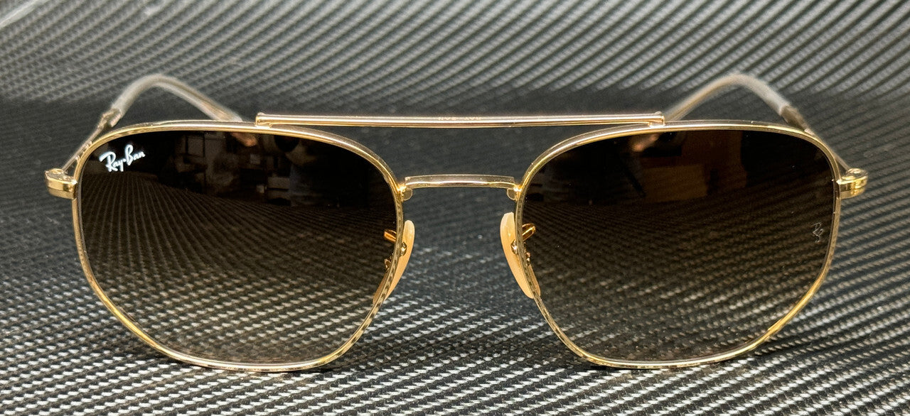 Ray Ban Rb3707 001 51 Gold Brown Gradient Unisex 57 Mm Sunglasses