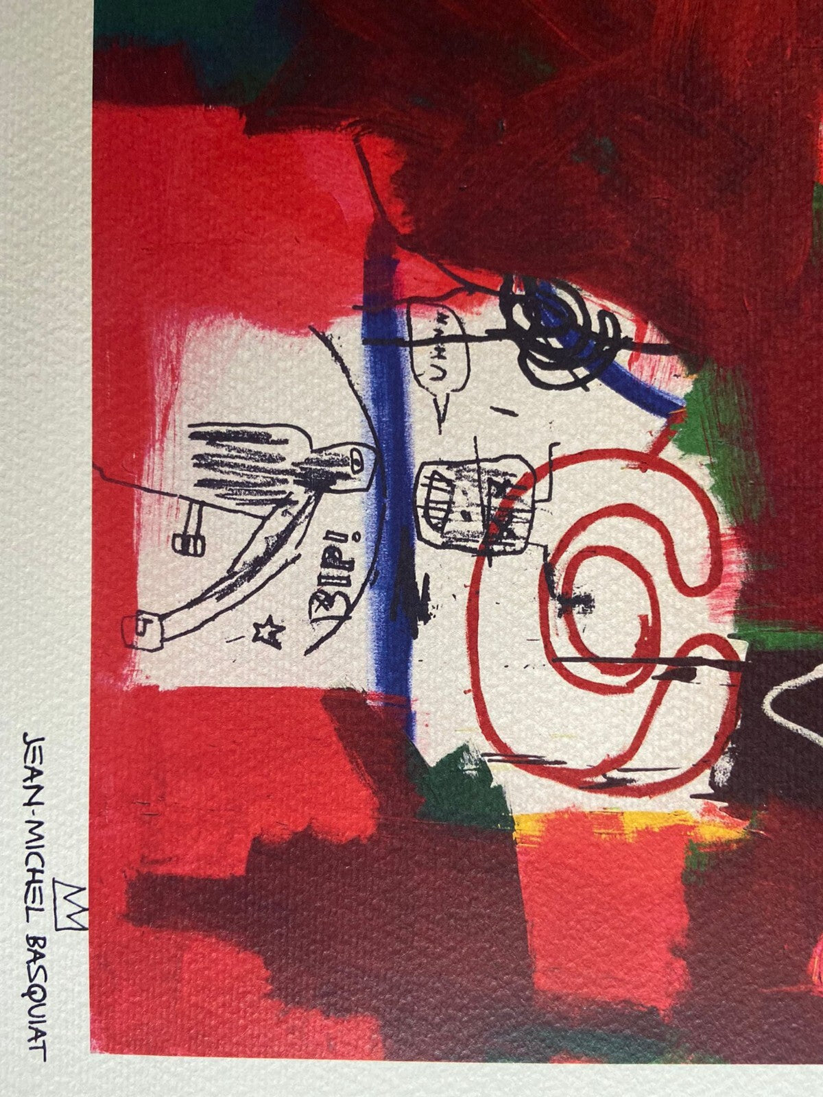 Jean-Michel Basquiat Lithograph Coa Signed Limited Edition 180Ex