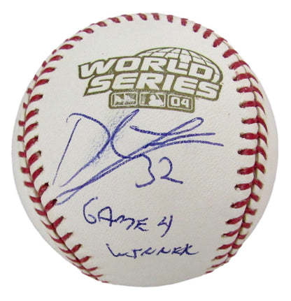 Signed Derek Lowe Baseball 2004 World Series JSA 208262 Inscribed Boston Red Sox