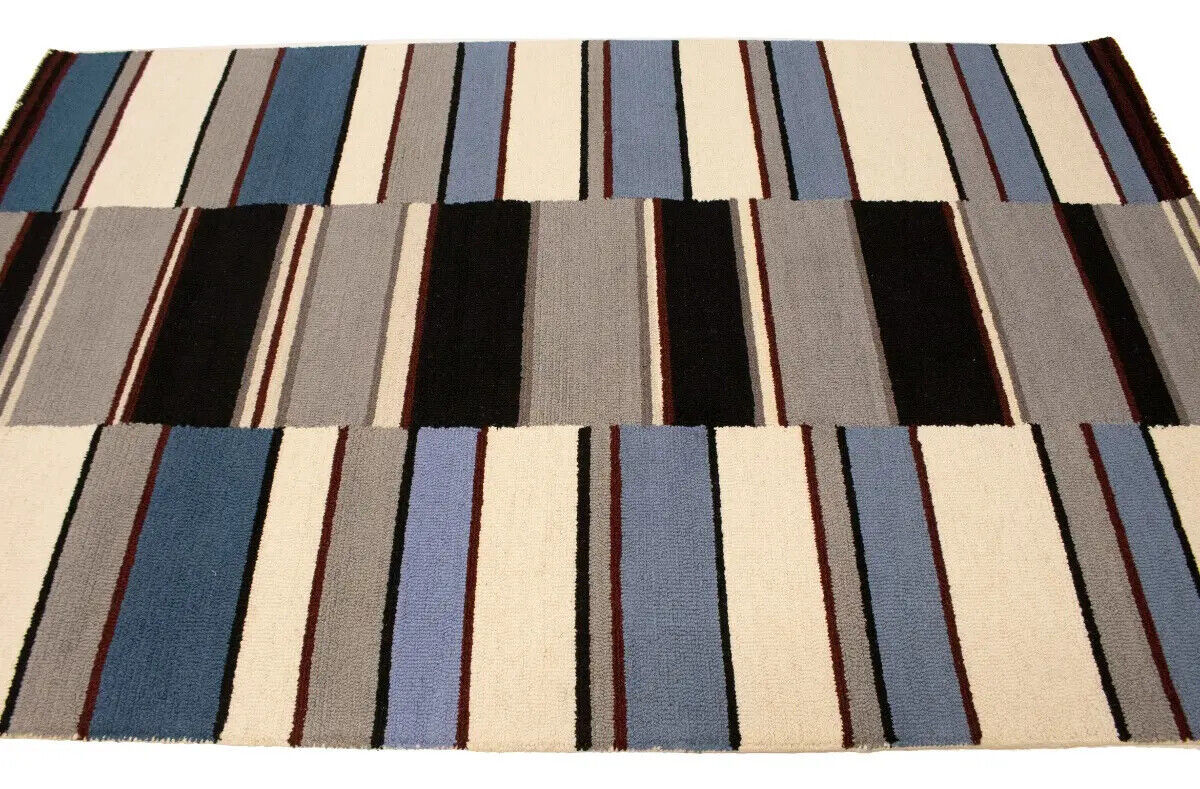 Hand-Tufted Modern Rug Plush 5X8 Multicolored