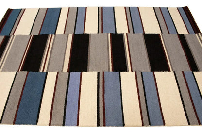 Hand-Tufted Modern Rug Plush 5X8 Multicolored