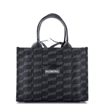 Balenciaga Hardware Tote Bb Monogram Coated Canvas Small