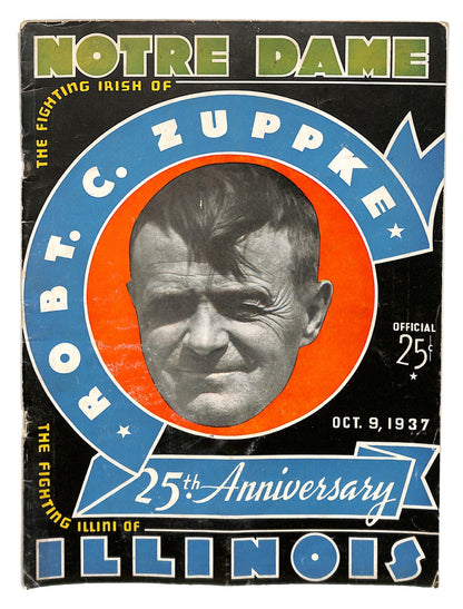 10/9/1937 Notre Dame vs. Illinois College Football Game Program 185902