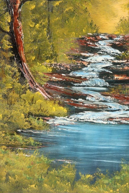 Helen Jo Nichols "Forest Stream" 1994 Original Oil Painting Signed F10 Landscape