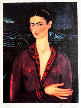 Frida Kahlo Lithograph Coa Numbered By Hand Signed Limited To 275