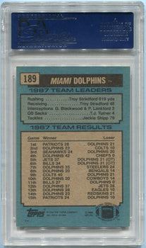 Dan Marino 1988 Topps Team Leader Autographed Card #189 Psa/Dna Certified