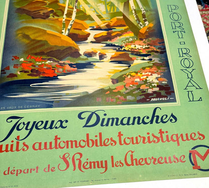 Robert Falcucci Vallee De Chevreuse 1939 Authentic French Travel Poster