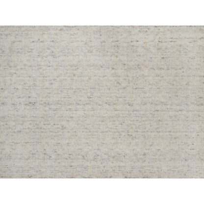 12'X15' Ivory Hand Loomed Xl Rug Salt And Pepper Effect Natural Wool