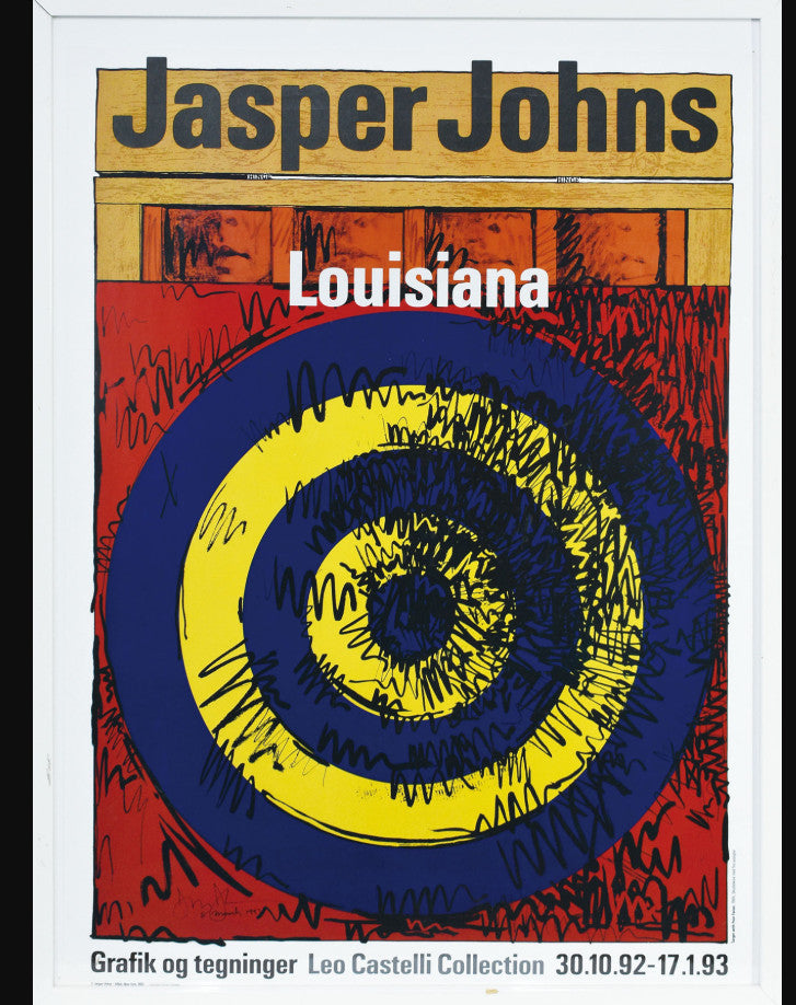 Louisiana offset lithograph poster by Jasper Johns signed 1997