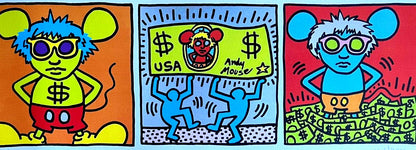 Keith-Haring Lithograph From An Painting - Coa Signed Pen - Numbered A Hand