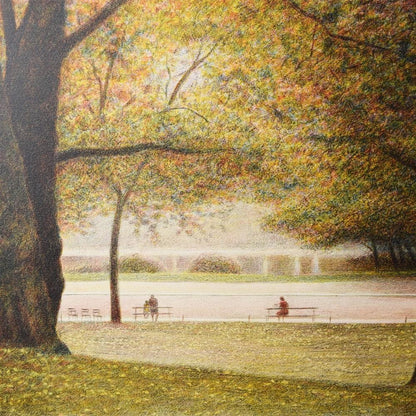 Harold Altman "Two Trees" Original Lithograph