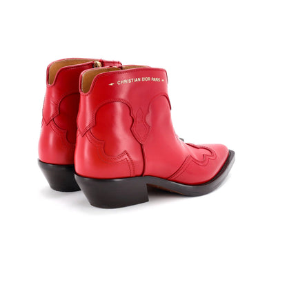 Christian Dior Women'S West Cowboy Ankle Boots Leather