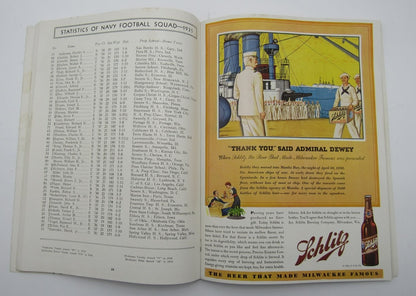 October 6, 1935 Navy vs. Notre Dame Vintage NCAA Football Game Program 195587