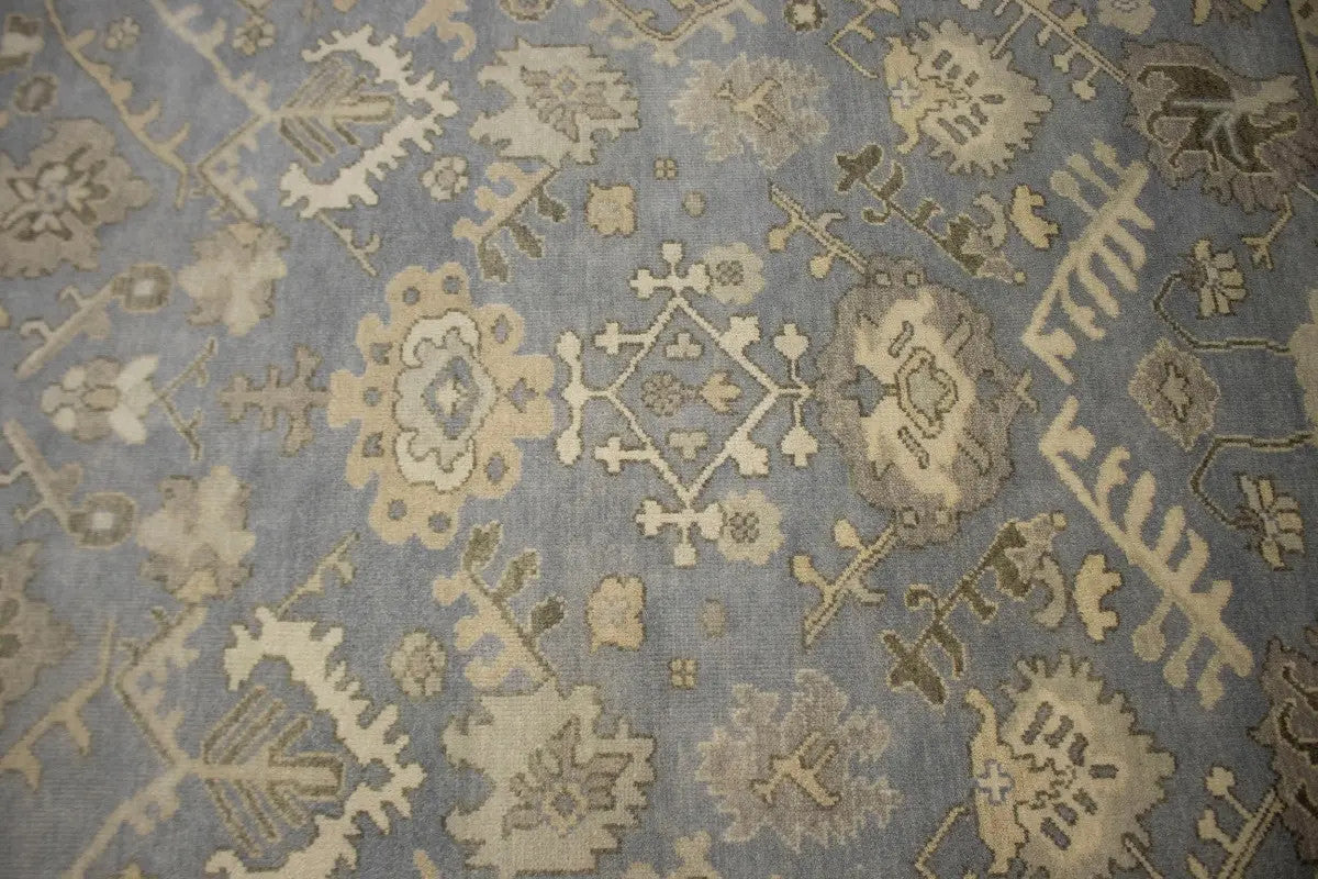Oriental Muted Handmade Large Decor Floral Carpet Oushak Rug 8'2x9'10 Chobi