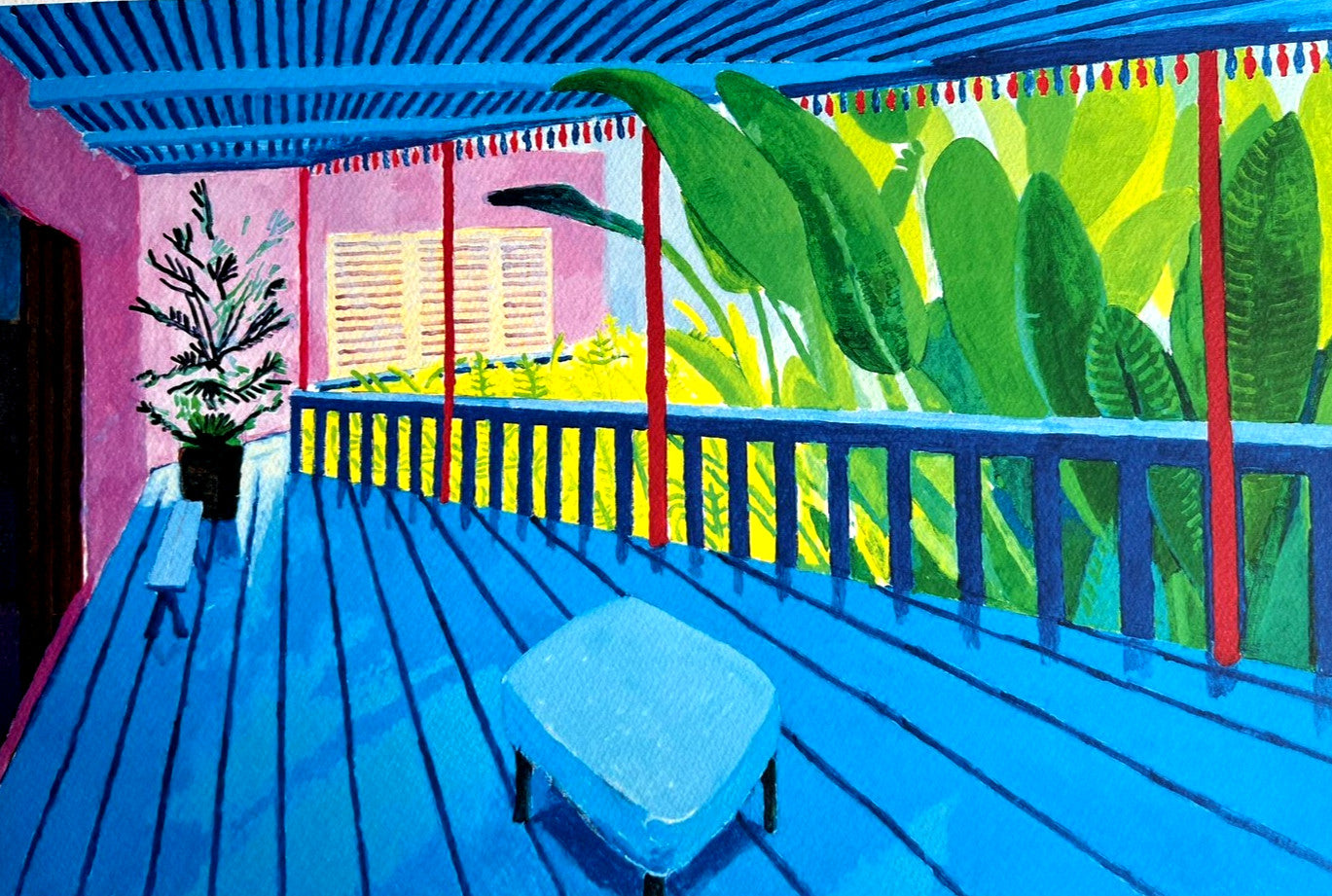 David Hockney Lithograph Coa Signed Op Limited Edition 180