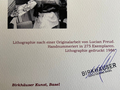 Lucian Freud Lithograph Coa Signed Numbered (Francis