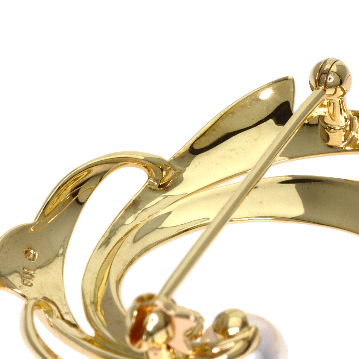 MIKIMOTO   Brooch Pearl Pearl K18 Yellow Gold